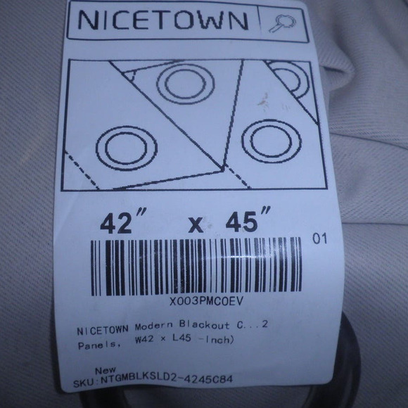 2 x Curtain Panels, Noise Reducing, Thermal, Privacy Room Darkening, 42"W x 45"L - Picture 9 of 9